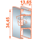 ПРОФИЛЬ ДЛЯ КАРНИЗА SQUARE LINE СХЕМА ПРОФИЛЯ Схема профиля SQUARE LINE